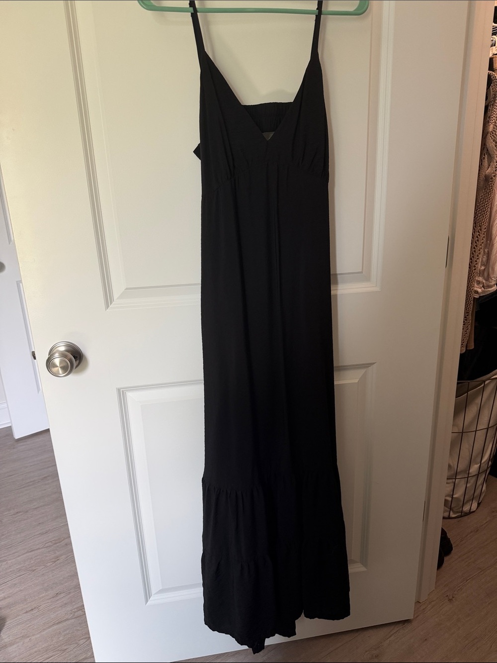 Black Spaghetti Strap Maxi Dress - Brand Unspecified